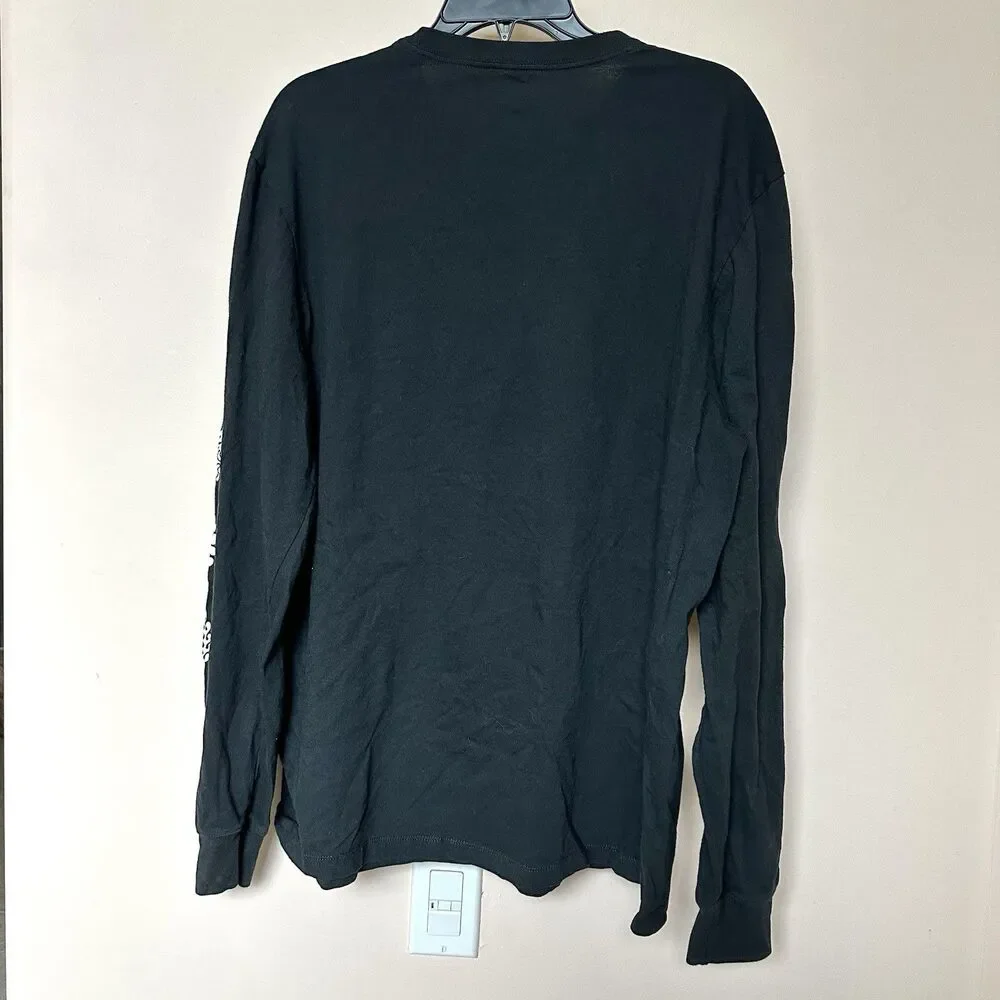 The Nike Tee XL Long Sleeve Black Graphic Print Groovy Indie Gorpcore Streetwear